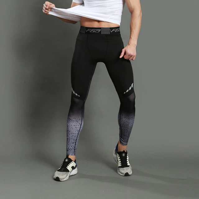 Legging sport homme design noir gris