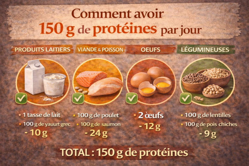 150 g de protéines par jour