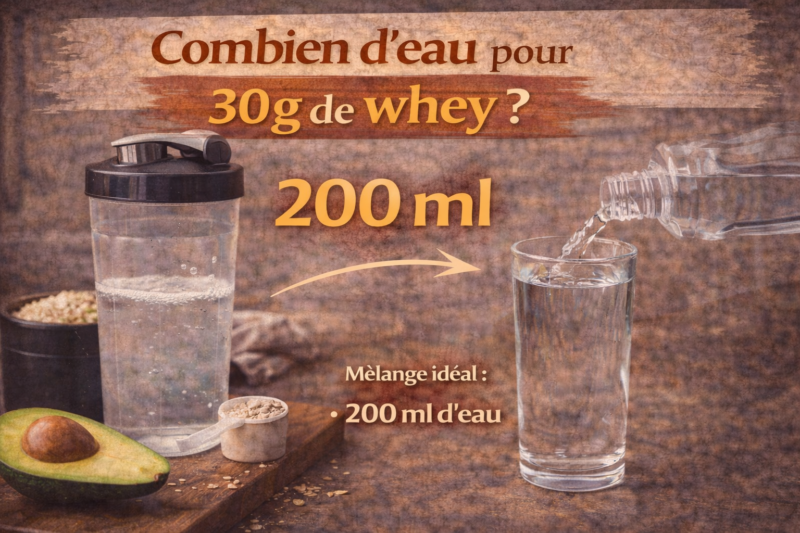 Combien d'eau pour 30g de whey