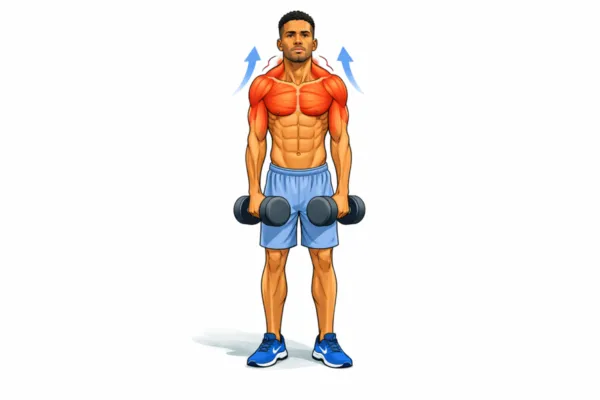 Exercice Shrug pour muscler les trapèzes