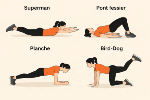 Exercices ciblés et variés pour muscler le bas du dos