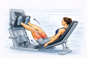 Exercice presse à cuisse