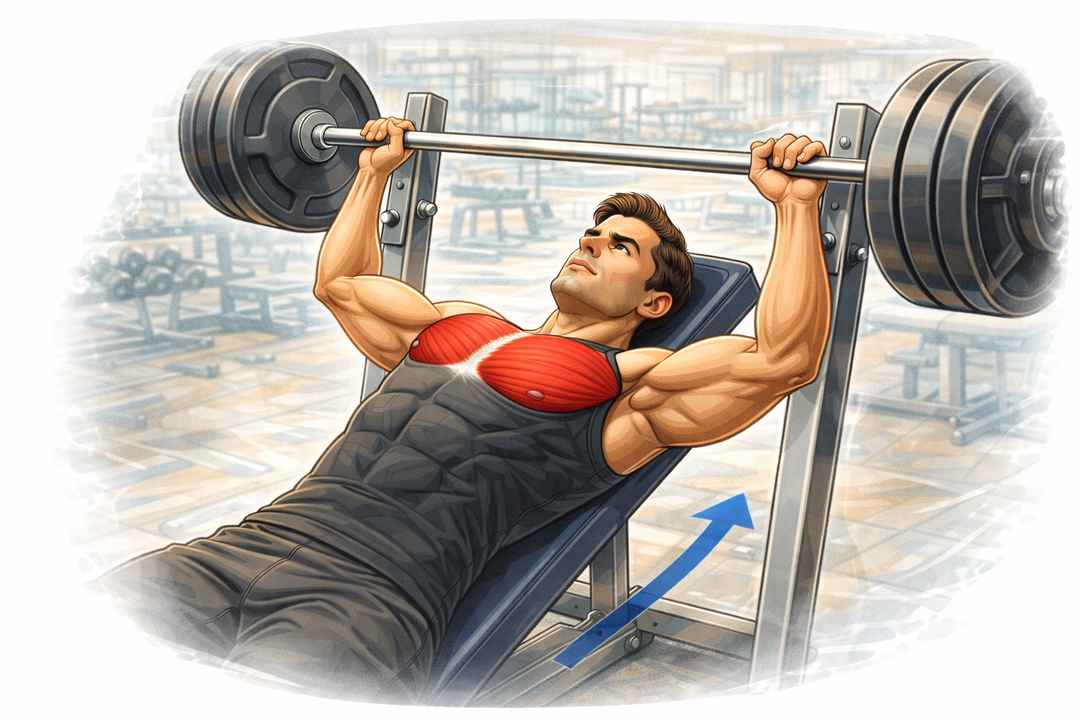 exercice Développé Incliné à la Barre