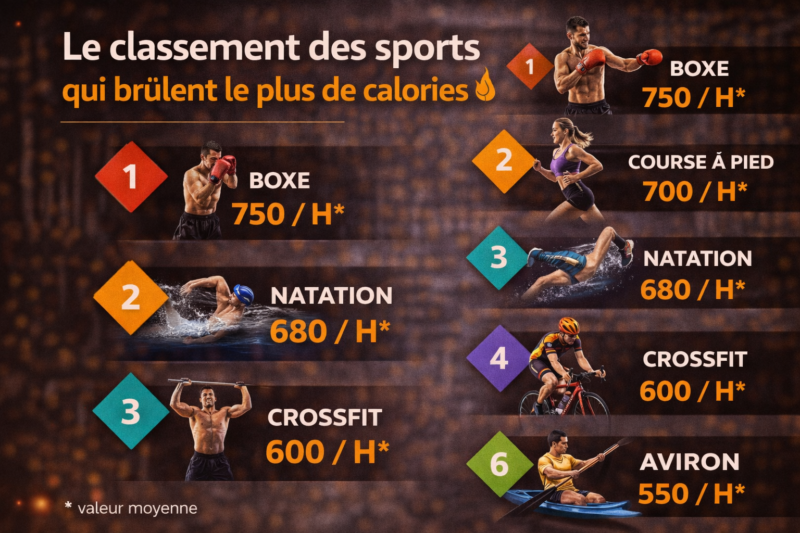 Le classement des sports qui brûlent le plus de calories