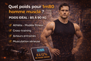 Quel poids pour 1m80 homme musclé ?