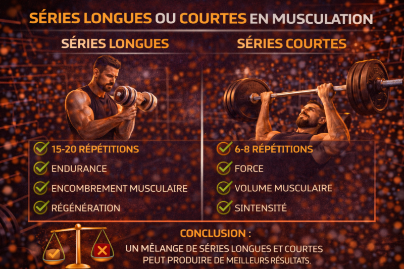 Séries longues ou courtes en musculation