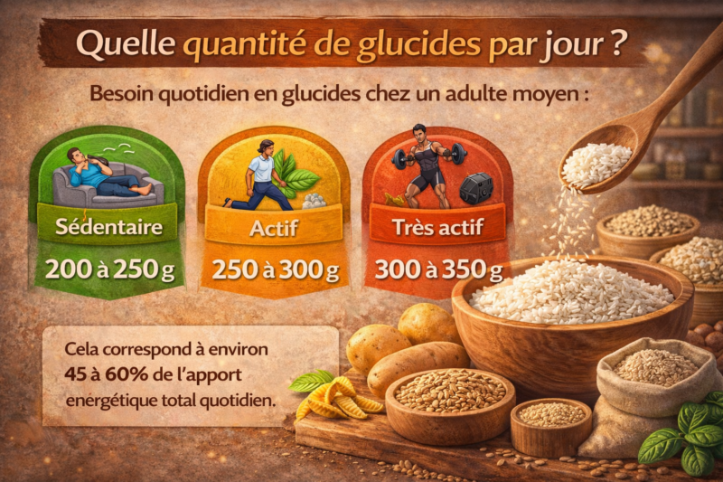 quantité de glucides par jour
