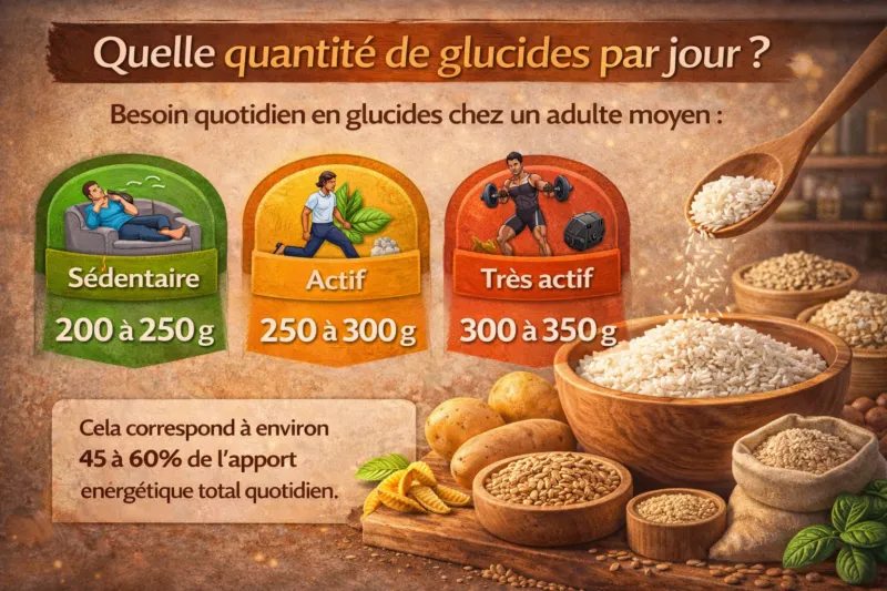 quantité de glucides par jour
